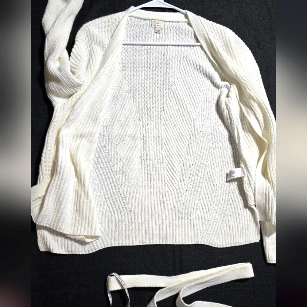 A New Day Women's Cream Sweater Cardigan